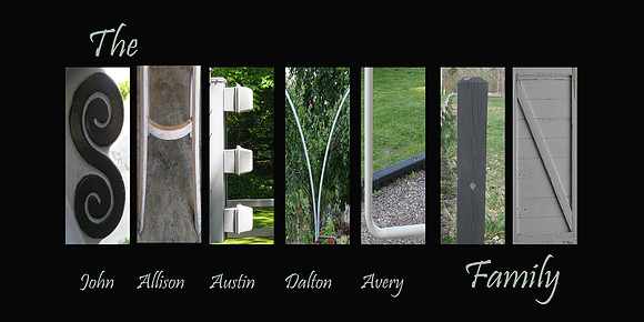 Unique alphabet created pictures