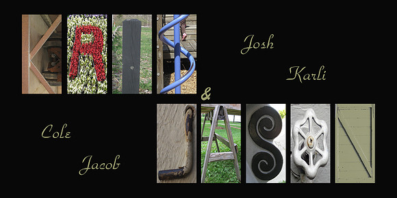 Unique alphabet created pictures
