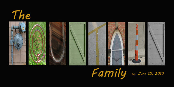 Unique alphabet created pictures